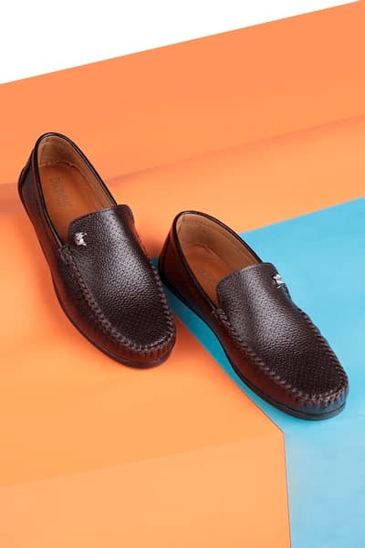 Mocasini barbati, piele naturala, culoare maro - imagine de prezentare